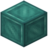Cyan Dark Metal Block